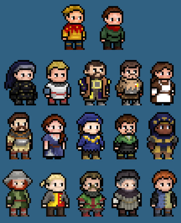 Sprites of Kingdom Come Deliverance 2 characters